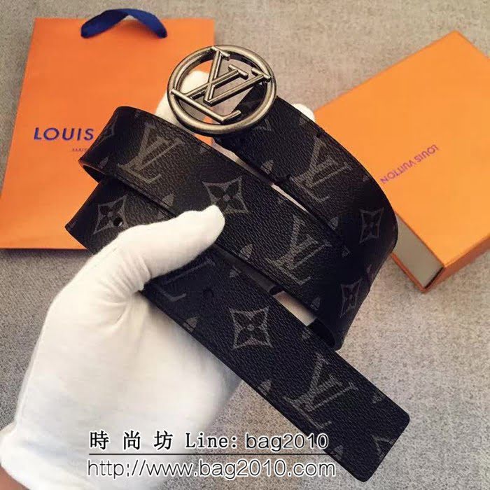 路易威登LV Louis Vuitton精選Monogram帆布 圓形LV logo的 男士皮帶 LHG1212